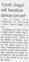 Ventura County Star Free Press Tue Jul 27 1976 DC Heaviest Metal Known To Man - Dance Concert @ Ojai Art Center | Cirith Ungol Online