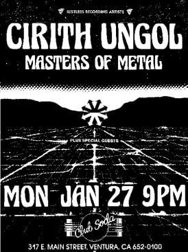 clubsoda jan27 Masters Of Metal @ Club Soda, Reseda | Cirith Ungol Online