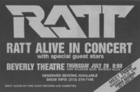 Ratt meet 28 Jul Heavy Metal @ Beverly Theatre | Cirith Ungol Online