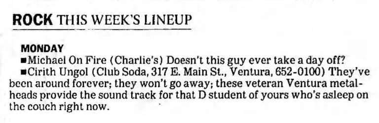 Club Soda, 23 Apr 1990