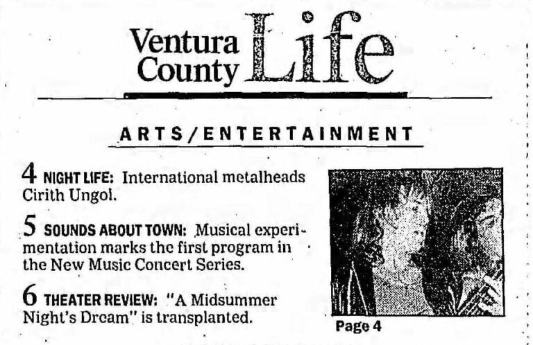 The Los Angeles Times – J4 June 20, 1991 /VC