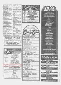 The Los Angeles Times Sun Feb 8 1981 Heavy Metal Concert Club @ Valley West | Cirith Ungol Online