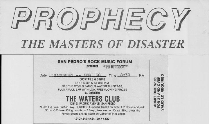 prophecy-TheMastersOfDisaster San Pedro's Rock Music Forum  