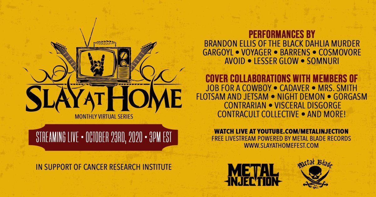 rt metalblade stoked to be hosting the next installment of metalinjections slayathome fest the chaos goes down tomorrow w RT @MetalBlade: Stoked to be hosting the next installment of @metalinjection's #SlayAtHome Fest! The chaos goes down TOMORROW; w... | Cirith Ungol Online