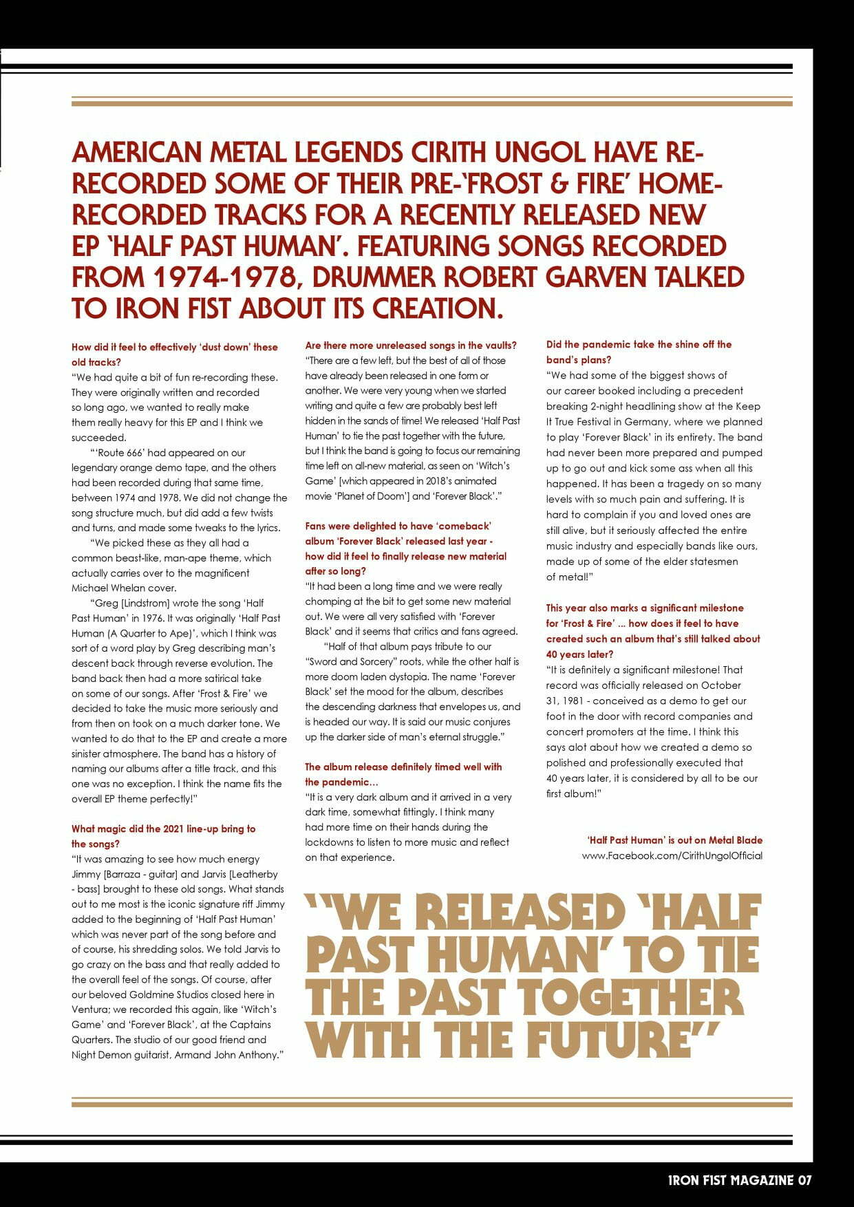 Iron Fist Magazine 24 » Cirith Ungol Online