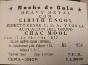 En Concierto En Mexico Alternando ticket En Concierto En Mexico Alternando | Cirith Ungol Online