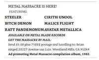 26125 One Night Only - (Metal Massacre Metallica) Gig | Cirith Ungol Online Metal Massacre Metallica One Night Only | Cirith Ungol Online