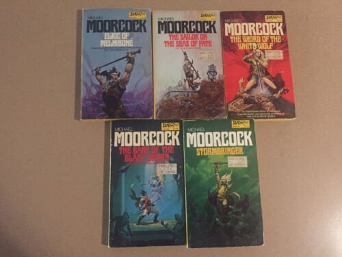 michael moorcock lot of 5 elric vintage paperbacks daw books stormbringer etc Michael Moorcock lot of 5 Elric Vintage Paperbacks DAW Books Stormbringer etc | Cirith Ungol Online