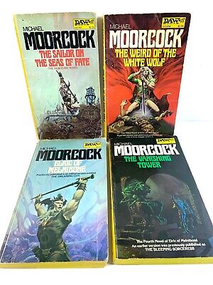michael moorcock lot of 4 elric vintage paperbacks daw books white wolf etc Michael Moorcock lot of 4 Elric Vintage Paperbacks DAW Books White Wolf Etc. | Cirith Ungol Online