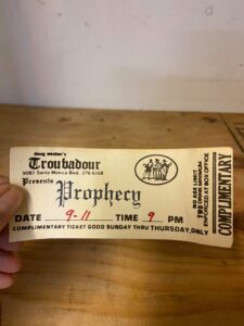 Troubadour Prophecy gig Troubadour Prophecy | Cirith Ungol Online