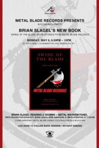 Swing of the Blade NYC Lauch Party Swing of the Blade: More Stories from Metal Blade Records | Cirith Ungol Online