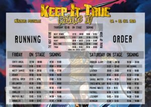 KEEP IT TRUE Festival RISING 4 Running order Keep it True Rising IV | Cirith Ungol Online