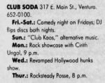 Ventura County Star Free Press Fri Jan 31 1992 T4D Rock showcase - 27 Jan 1992 | Cirith Ungol Online