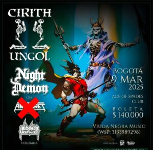 Colombian Shows Tumba 09 Marzo 2025 CU ND BN Bogotá - Colombia @ Ace of Spades Club | Cirith Ungol Online